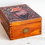 handmade pudełko drewniane - lisek vintage unikatowe