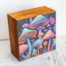Mały Koziołek awangardowe drewniane - grzybki pudełko
