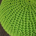 Pufa 50x35 cm - podnóżek ręcznie dziergany z bawełnianego sznurka