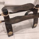 Stołek vintage z lat 60-70 po renowacji - styl rustic i boho
