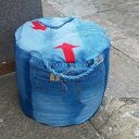 Puf jeansowy