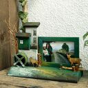 Ręcznie malowana ramka drewniana Leśniczówka na zdjęcie 15x10 cm