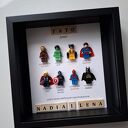 Ramka z superbohaterami Dzień Ojca, Dzień Nauczuciela, Walentynki