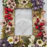 Kartkowelove ramki: na zdjęcia 10X15 cm z sztucznymi kwiatami - sztuczne kwiaty ręcznie robiona