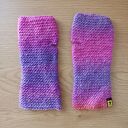 Mitenki różowo - fioletowe