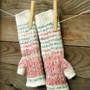 Mitenki Candy, z długim mankietem, kolorowe rękawiczki z cieplutkiej wełny