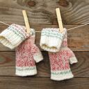 Mitenki Candy, z długim mankietem, kolorowe rękawiczki z cieplutkiej wełny