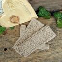 Mitenki wełniane, beżowe, rękawiczki bez palców