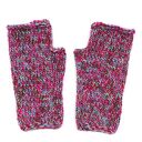 Lidia - kolorowe bezszwowe mitenki rękawiczki bez palców z małym