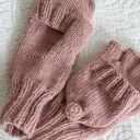 Różowe rękawiczki Flap