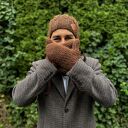 Męskie rękawiczki MERINO “Brąz”