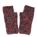 Beata - kolorowe bezszwowe mitenki rękawiczki bez palców z małym