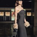 mankiety rękawy z futra