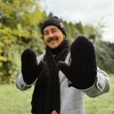 Męskie rękawiczki MERINO “Czarne”