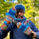 Męskie rękawiczki MERINO 50%- Górski potok”