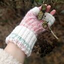 Mitenki Candy, z długim mankietem, kolorowe rękawiczki z cieplutkiej wełny