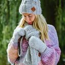 Rękawiczki MERINO “Wybielony szary”