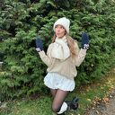 Ciepłe wełniane rękawiczki z różowymi kokardkami