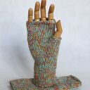 Kornelia - kolorowe bezszwowe mitenki rękawiczki bez palców z małym