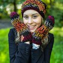 Rękawiczki MERINO 50%- Ciemna jesień”