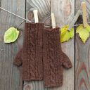 Mitenki, rękawiczki bez palców, Alpaka - Mleczna Czekolada