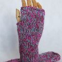 Lidia - kolorowe bezszwowe mitenki rękawiczki bez palców z małym kciukiem