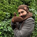 Męskie rękawiczki MERINO “Brąz”