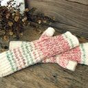 Mitenki Candy, z długim mankietem, kolorowe rękawiczki z cieplutkiej wełny