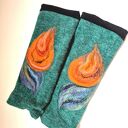 mitenki w kolorze turkusowym filcowane wełna merynosów - na podszewce, ciepłe i miłe