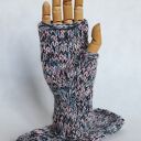 Amanda - kolorowe bezszwowe mitenki rękawiczki bez palców z małym