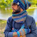 Męskie rękawiczki MERINO 50%- Górski potok”