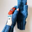 Mitenki z serii Szalone koty/ Rękawiczki damskie/ Mitenki jesienne, zimowe / Prezent/ Mitenki koty /