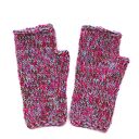 Lidia - kolorowe bezszwowe mitenki rękawiczki bez palców z małym kciukiem