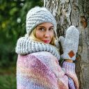 Rękawiczki MERINO “Wybielony szary”