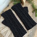 Mitenki, rękawiczki bez palców - Czarne