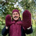 Męskie rękawiczki MERINO “Bordo”