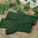 Mitenki, rękawiczki bez palców, Alpaka, ciemna zieleń