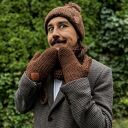 Męskie rękawiczki MERINO “Brąz”