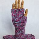 Lidia - kolorowe bezszwowe mitenki rękawiczki bez palców z małym