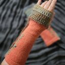 Mitenki z wełny merino, moheru i jedwabiu - ręcznie szydełkiem The Wool Art