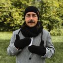 Męskie rękawiczki MERINO “Czarne”