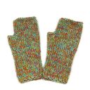 Kornelia - kolorowe bezszwowe mitenki rękawiczki bez palców z małym kciukiem