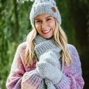 Rękawiczki MERINO “Wybielony szary”