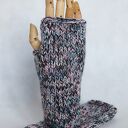 Amanda - kolorowe bezszwowe mitenki rękawiczki bez palców z małym kciukiem