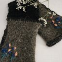 Rękawiczki mitenki szydełkiem The Wool Art - ocieplacze na dłonie M-L