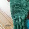 wełniane rękawiczki merynoski - zielony leśny wełna