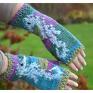 mitenki kolorowe z konikiem morskim/ rękawice na jesień zima