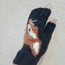 rękawiczki bez palców palców/mitenki liski/ręcznie mitenki na drutach