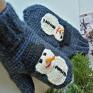 święta prezentyRękawice z bałwankiem/jednopalczaste rękawiczki na zimę/prezent/damskie wełniane rękawice