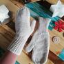 wełniane rękawiczki merynoski - jasny beż - pure wool wełna prezent